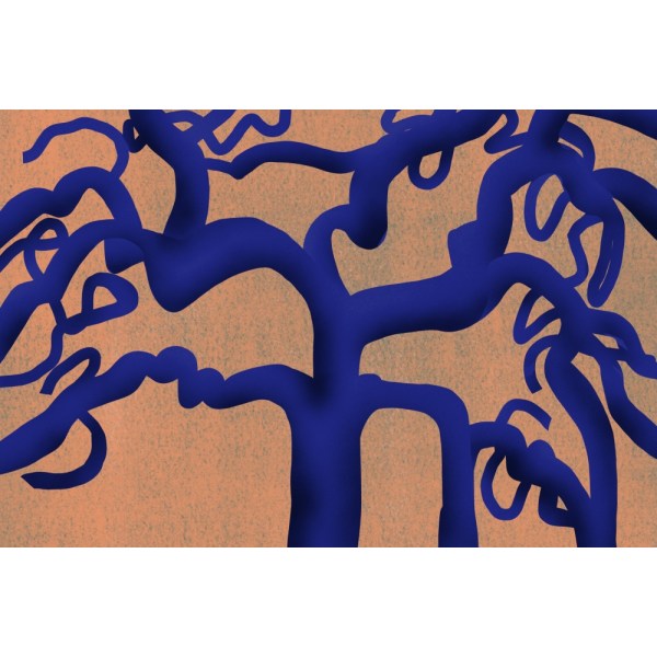 Blue Tree MultiColor 30x40 cm