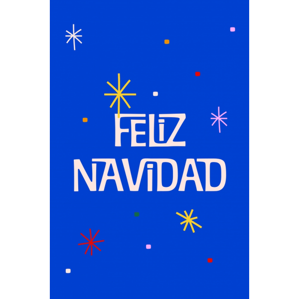 Feliz Navidad MultiColor 30x40 cm