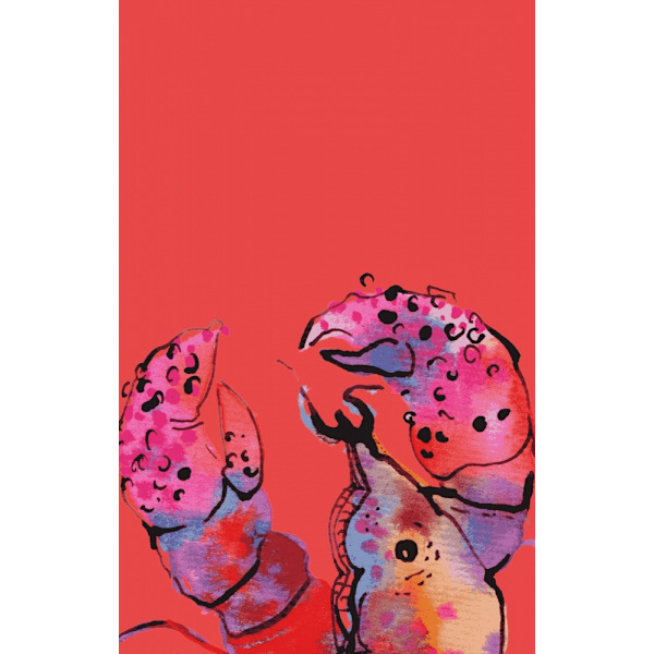 Rainbow Lobster On Red MultiColor 21x30 cm