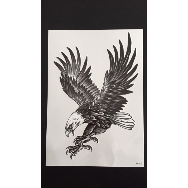 Tillfällig Tatuering 21 x 15cm - Eagle