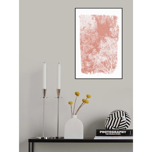 Pink Tree Foliage Silhouette MultiColor 70x100 cm