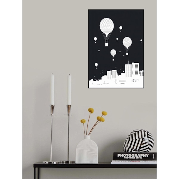 Balloons And The City MultiColor 50x70 cm