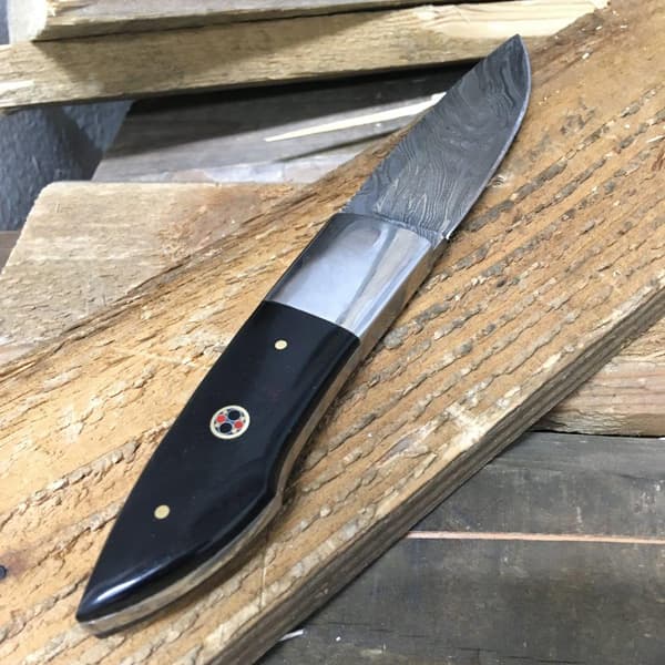 Handmade hunting knife Damascus Black
