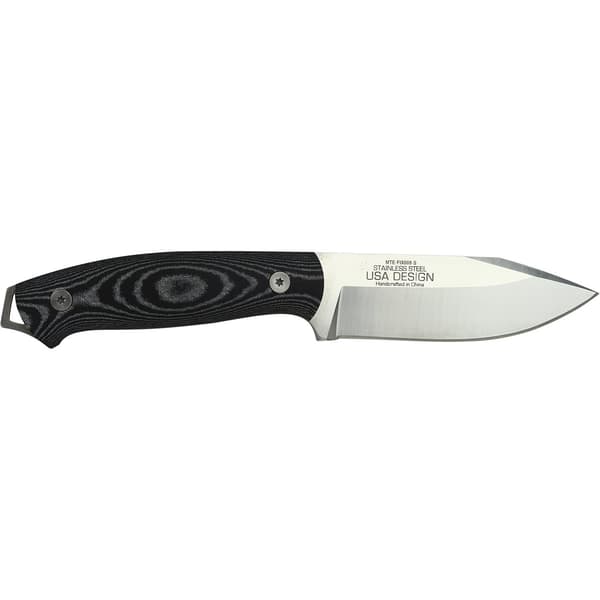 MTech Evolution MTE-FIX008-S full tang hunting knife with micarta handle – 5" 8Cr13 drop point blade, 9" (approx. 23 cm) overall