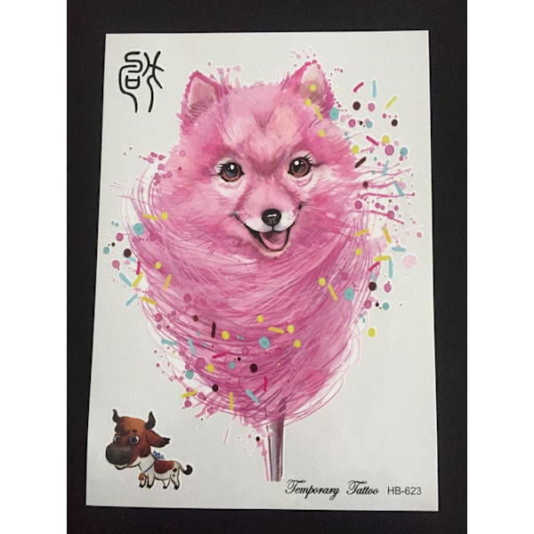 Midlertidig tatovering 21 x 15cm - Mr Pink