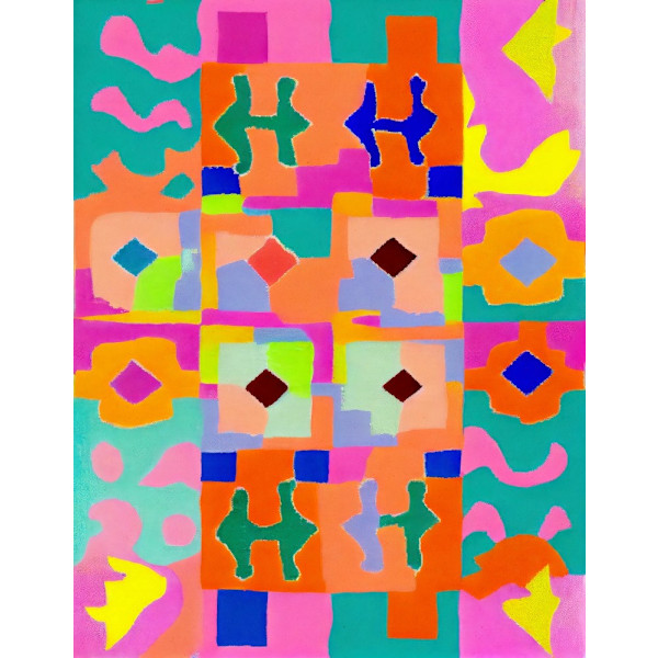 Neon Peru Pattern MultiColor 21x30 cm