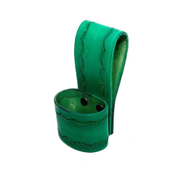 Håndlavet bælteholder til økser og værktøj - svensk premium læder Green