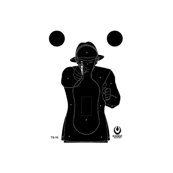 RANGE SOLUTIONS - PAPER TARGETS - 50 PCS - French shooting Target Svart
