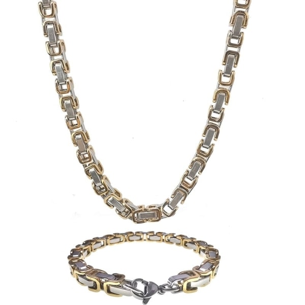 Chain necklace Silver/gold 5mm*65cm