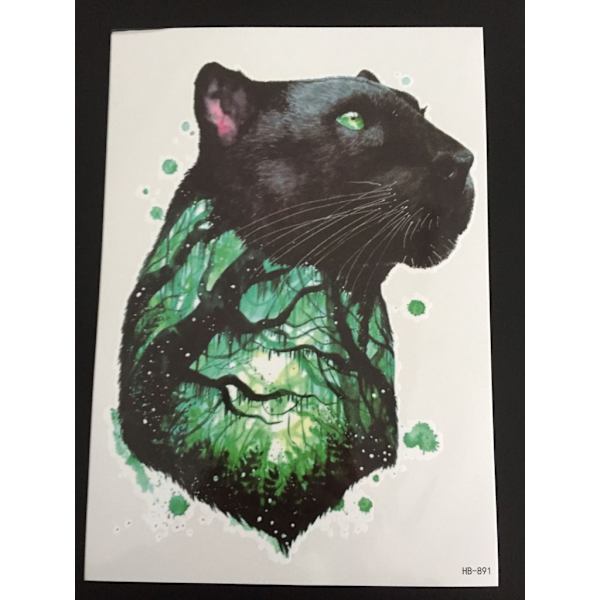 Tillfällig Tatuering 21 x 15cm - Panther