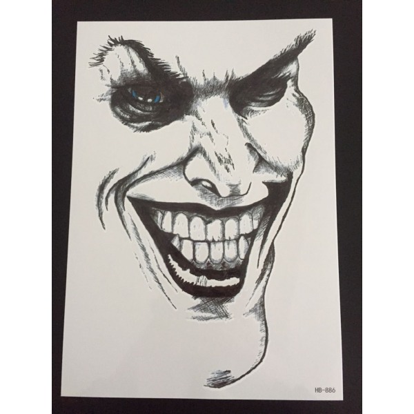 Midlertidig tatovering 21 x 15 cm – Joker