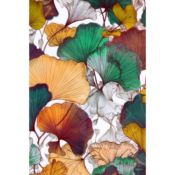 Ginko Biloba Leaves 12 MultiColor 30x40 cm