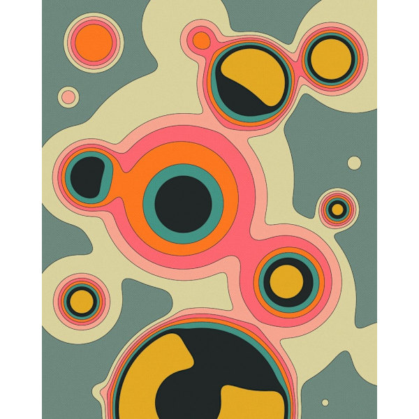 Fluid Geometrics 2 MultiColor 30x40 cm