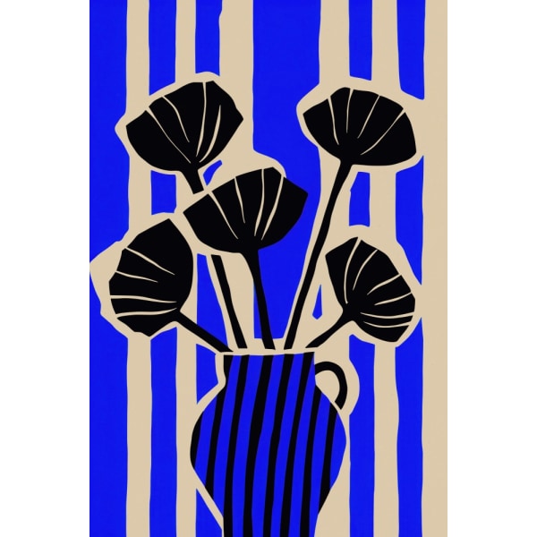 Striped Still Life Blue MultiColor 21x30 cm