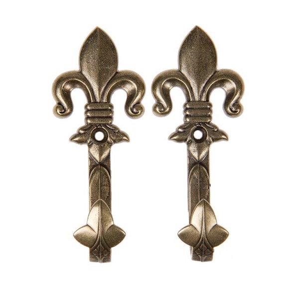 Kolser - Decorative hooks for hanging - Fleur-de-lis 2-pack Gold