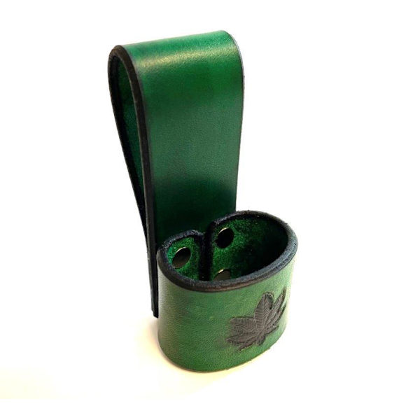 Handmade beltholder for axes and tools - swedish premium leather product Green