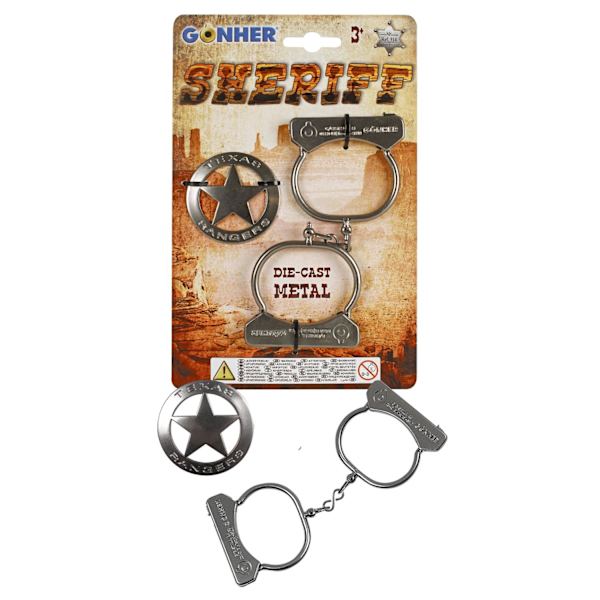 314/0 - Gonher Cowboy - Handbojor och Metallstjärna Silvergrå