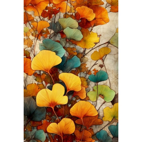 Ginko Biloba Leaves 1 MultiColor 30x40 cm