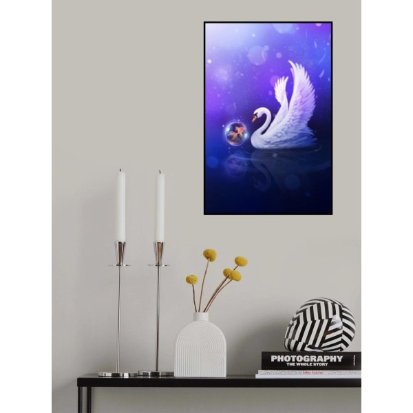 Dark Purle Swan MultiColor 70x100 cm