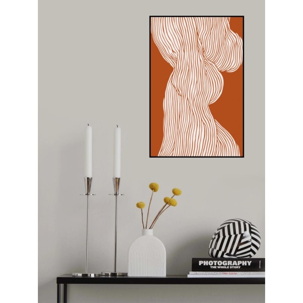 Fibers No 1 (Orange-Brun) MultiColor 70x100 cm