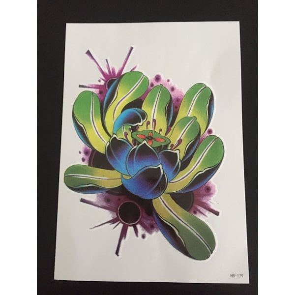 Tillfällig Tatuering 21 x 15cm - Flower