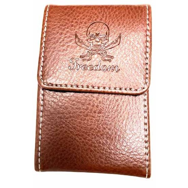 Belt Cigarette case Freedom, Brun multifärg