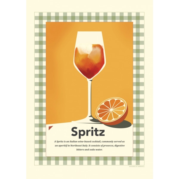 Spritz Retro Print MultiColor 30x40 cm