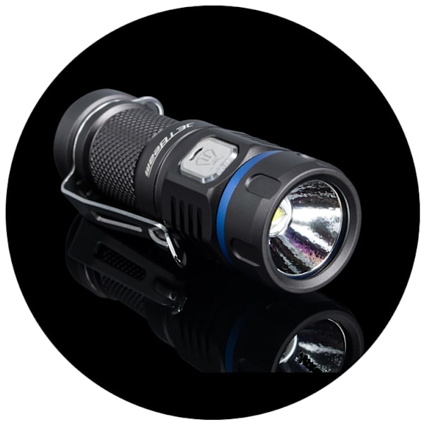 NITEYE by JETBeam - E20R - EDC flashlight full kit Black