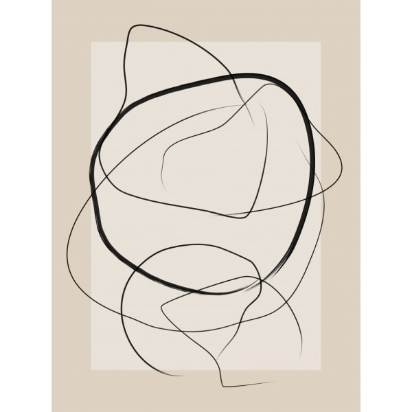 Soft Abstract Lines Art MultiColor 30x40 cm