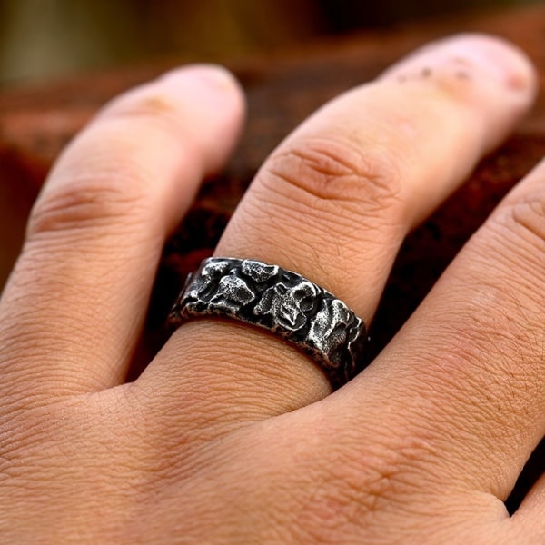 Ring - Nordic Mythology - Stone and runes #11