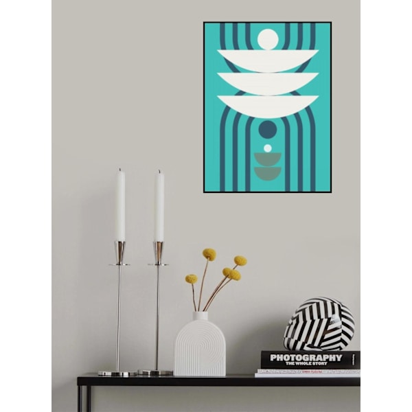 Mid Century Geometrical In Mint MultiColor 70x100 cm