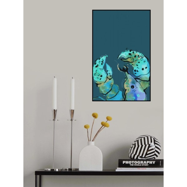 Azure Lobster On Dark Blue MultiColor 70x100 cm