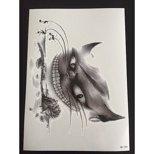 Tillfällig Tatuering 21 x 15cm - Smile