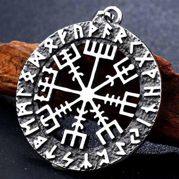 Vedhæng- Nordisk Mytologi - Vegvisir med runer