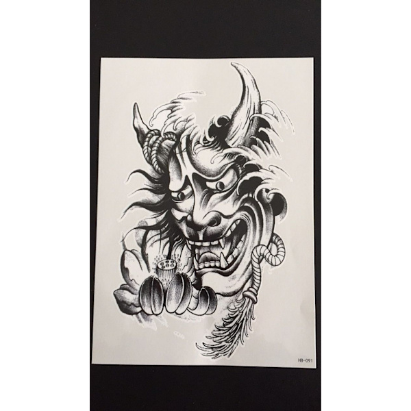 Tillfällig Tatuering 21 x 15cm - Devil