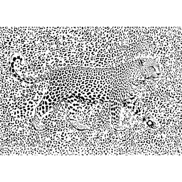 Leopard Rosette Camouflage MultiColor 50x70 cm