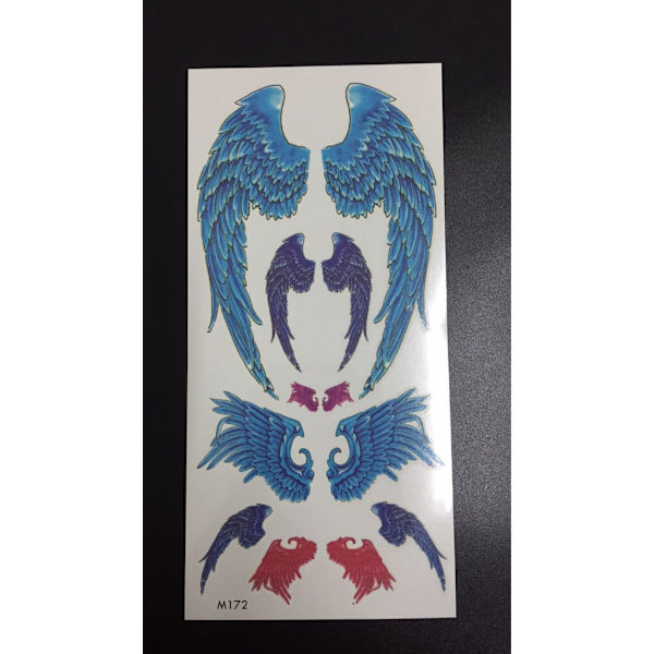 Tillfällig Tatuering 19 x 9cm - vingar