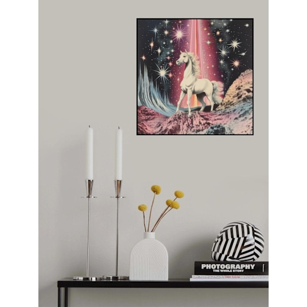 1980s Magical Horse Collage Art MultiColor 70x100 cm