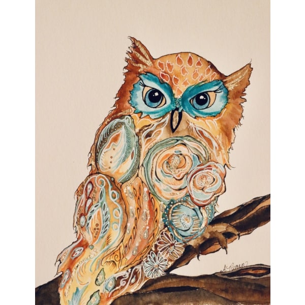 Wise Owl MultiColor 70x100 cm