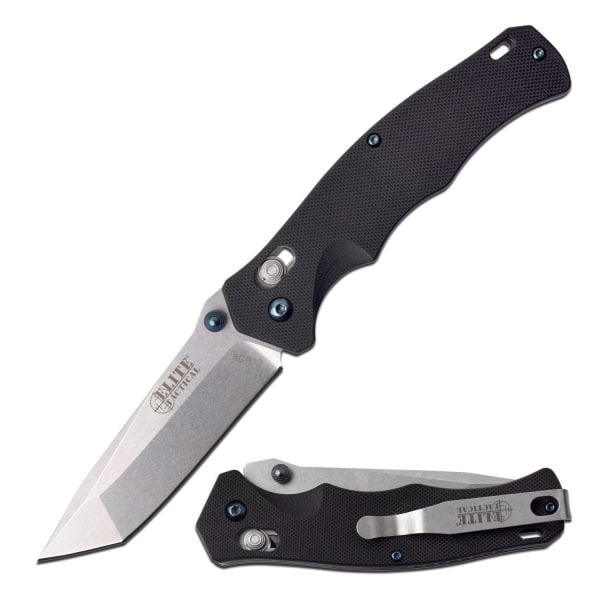 Elite Tactical - ET-1024 - Taittuva veitsi Black Silver