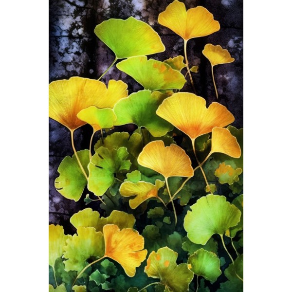 Ginko Biloba Leaves 8 MultiColor 21x30 cm