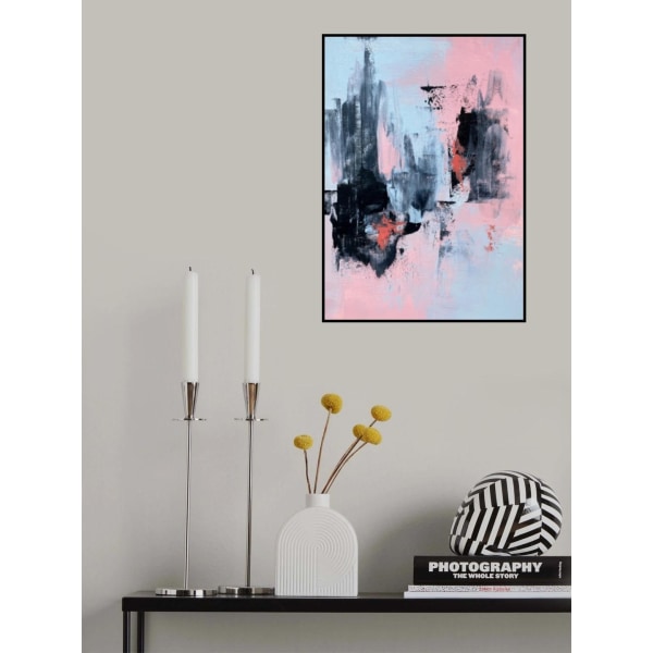 Pink And Grey Abstract 3 MultiColor 70x100 cm