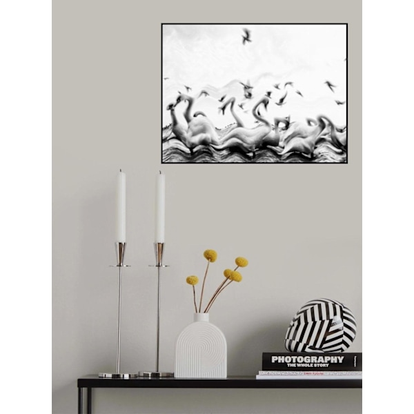 Swans Waves MultiColor 30x40 cm