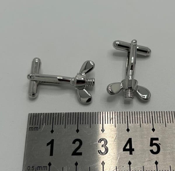 Manschettknappar Vingmutter Silver