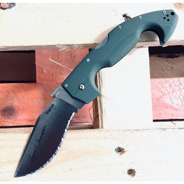 Cold Steel - 21STAA - Lynn Thompson signature Spartan - Folding Knife Green