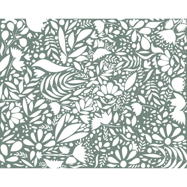 Scandi Green White Pattern MultiColor 70x100 cm