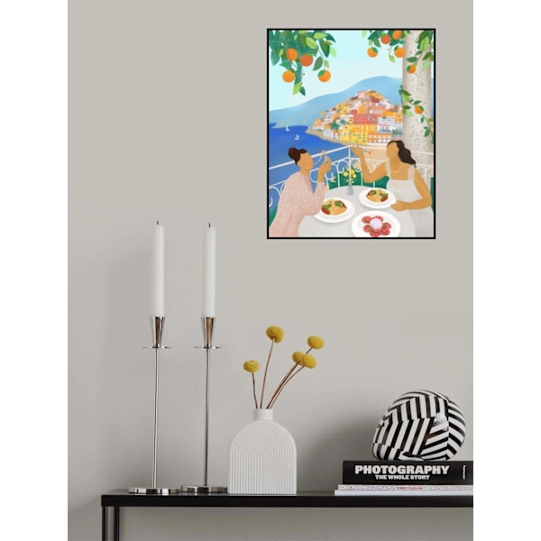 Girls In Positano MultiColor 30x40 cm