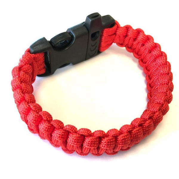 Simple Paracord bracelet röd