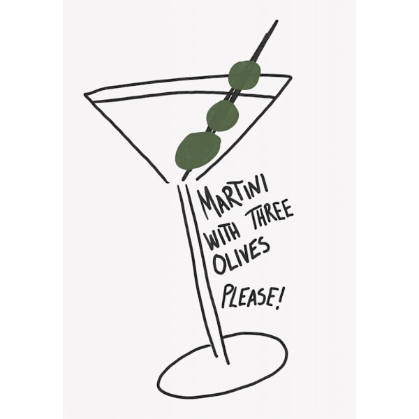 Martini Three Olives MultiColor 30x40 cm