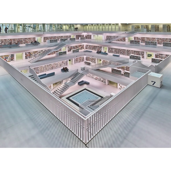 Stadtbibliothek Stuttgart Inner Space I MultiColor 50x70 cm